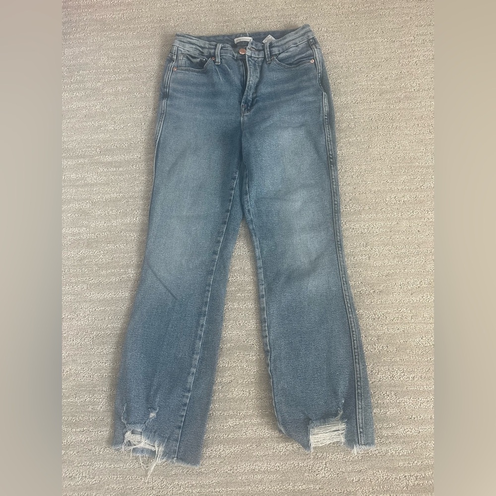 Good American Light Blue Straight Leg Jeans